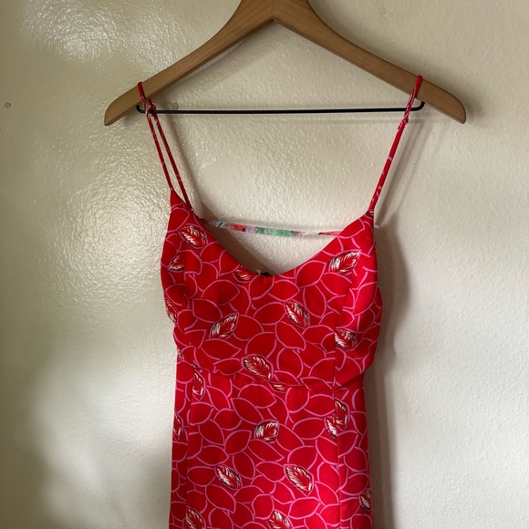 Lulus | Lush Red Floral High Low Dress - Picture 2 of 6